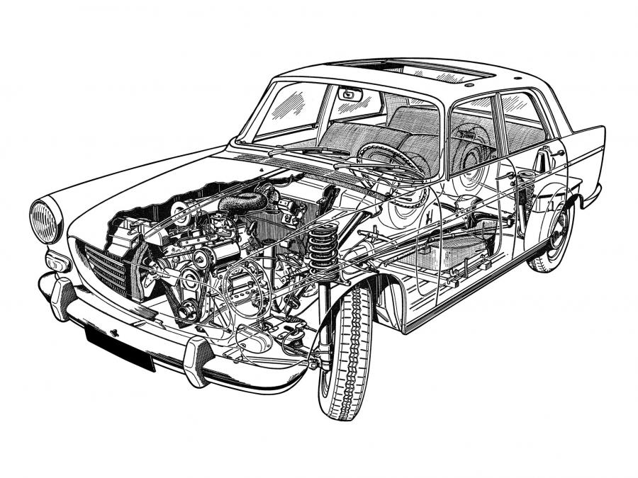 Схема Peugeot 404 Berline 1966 года  (фото 15 из 16)